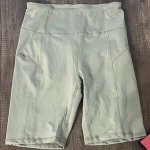 Women's Light Green Bike Shorts